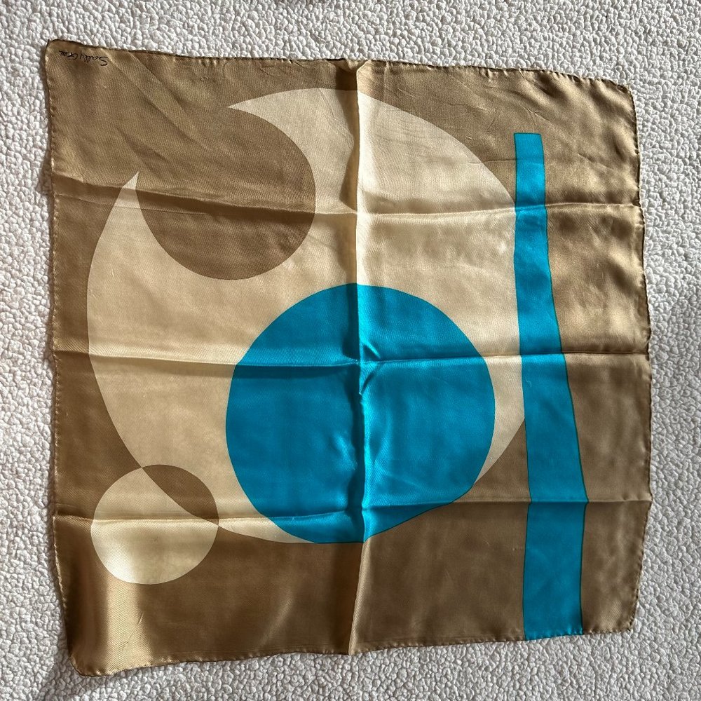 Designer Sally Gee vintage silk scarf